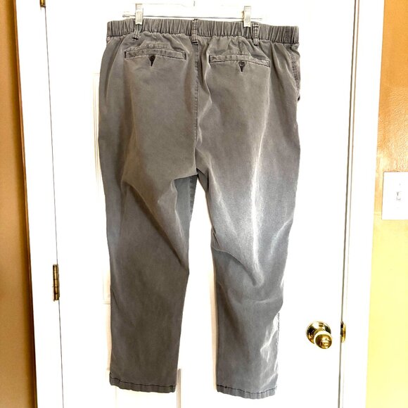 Old Navy Women’s Easy Chino Pants XL Gray Stretch Cotton Pull-On Casual - Picture 3 of 8